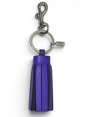 COACH Legacy Leather Tassel Bag Charm/Key Ring